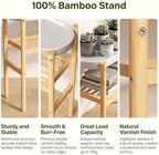 Bamboo Plant Stand Indoor, 2-Tier Plant Shelf Table for Multiple Plants - Image 5
