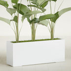 Greenline Leo Tall Rectangular Fiberglass Planter, Outdoor Planter Box - Image 2