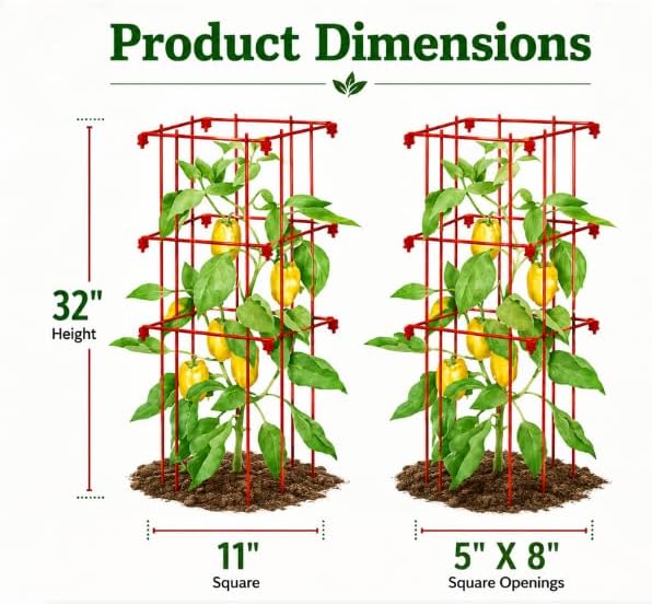 Gardener's Supply Company Pepper & Eggplant Cages - Red (Set of 3) - Image 5
