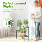 Plant Stand Indoor Outdoor, 3 Tier Corner Metal Flower Display Holder Shelf, Folding Tall Plant Rack for House Patio Balcony Porch Garden Living Room, Heavy Duty Anti-Rust Wrought Iron - GreenFlower - Image 6