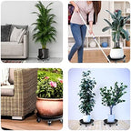Plant Caddy with Wheels 16 Inch 2 Pack, Heavy Duty Metal Plant Stand & Dolly with Lockable Casters, Holds 230 lbs for Indoor Outdoor Large Flower Pots, Black - Image 5
