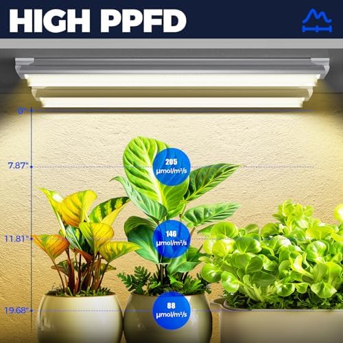 Barrina T8 Grow Light, Full Spectrum 2FT LED Plant Lights, Yellow, 4 Packs - Image 3
