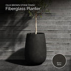 Mondo High Tall Fiberglass Planter, Indoor/Outdoor - Image 3