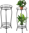 LOYAL TIGER Plant Stand Indoor Outdoor, 2 Pack, 2 Tier 27" Tall Metal Shelf by LOYALTIGER