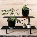 Zhongma 2 Tier Heavy Duty Metal Plant Stand indoor easy assembly by Zhongma