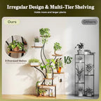PRAISUN 51.3 Inch Plant Stand with Grow Light, 6 Tiered Indoor Plant Shelf - Image 5