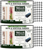 Downspout Trellis for Climbing Plants & Clematis, 9 ft x 4 in, 2-Pack by ScrollTrellis