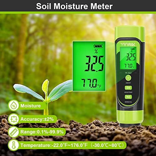 YINMIK Digital Soil Moisture Meter,Direct EC Tester for Soil - Image 2