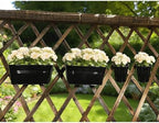 6 Pack Mixed Size Balcony Hanging Planters for Patio Garden Décor, Black - Image 4