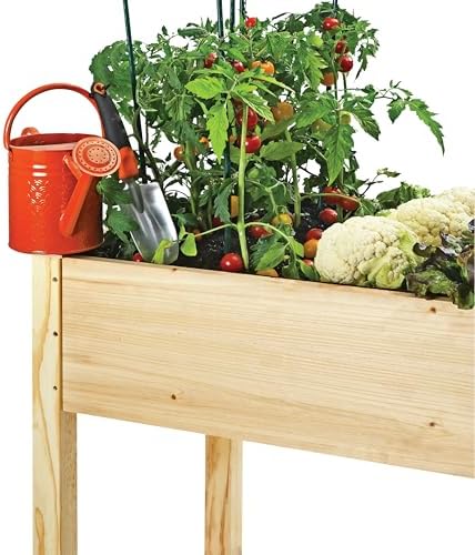 Cedar Raised Garden Bed with Legs, Outdoor Planter Box 48x24x30, 200lb - Image 7