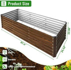 SnugNiture 2-Pack 6x2x2FT Galvanized Raised Garden Bed Kit, Metal Planter Box for Planting Plants Vegetables, Brown - Image 2