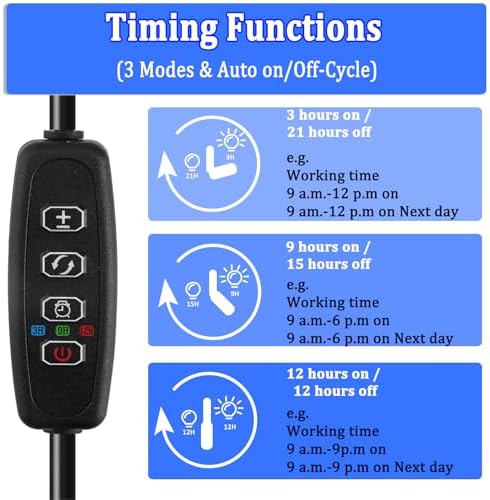 Grow Lights for Indoor Plants,Plant Growing Lights with Auto On Off Timer - Image 4