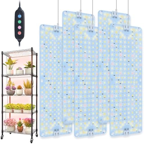 5Pack Ultra-Thin Panel Grow Lights for Seed Starting Greenhouse by JINHONGTO