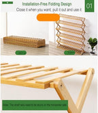 Plant Stand, Bamboo Flower Pot Display Rack Modern Flower Shelf Living Room Floor-Standing Multi-Layer Foldable Indoor Balcony Succulents Ladder Shelf,B-50 * 25 * 39cm - Image 4
