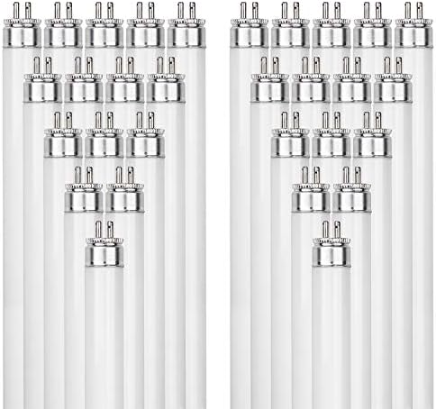 Sunlite F24T5/850/HO 2 Foot T5 Linear Fluorescent Lamp, 24 Watts, 1800 Lumens, 5000K Daylight, Miniature G5 Bi-Pin Base, ROHS Compliant, High Performance Straight Tube, 40 Pack by Sunlite
