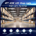 hykolity 4FT LED Shop Light, 42W [250W Equivalent],4400LM,5000K Daylight - Image 2
