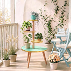 Amyhill Mid Century Modern Decor for Home 4-tier Plant Stand Colorful Mid Century End Table Modern Storage Shelf for Living Room, Bedroom, Balcony, Boho Home Decor (Pastel) - Image 6