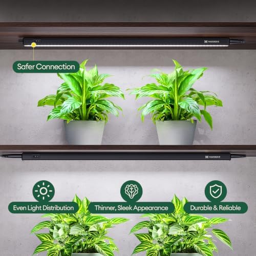 Maygrove Grow Lights for Indoor Plants, Sunlike Full Spectrum 5000K 2FT LED Growing Lamp 120W (8 x 15W), T5 Grow Light Strip for Seed Starting, Vegetables, Linkable, Black, 8-Pack - Image 2