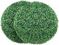 VEVOR 2 Pcs 16” Artificial Plant Topiary Ball, 4 Layers Faux Boxwood Balls, All-Year Green Faux Plant Decorative Balls for Backyard, Balcony,Garden, Wedding and Home Décor by VEVOR