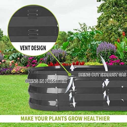 GADI 67-Inch Raised Garden Bed, Metal Planter Box for Vegetables and Flowers, Large Outdoor Gardening Kit, Easy DIY Assembly, Weather-Resistant & Rust-Proof - Image 4