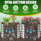 TBMLC 17" Tall Elevated Round Metal Raised Garden Bed Silver,2 FT Diameter - Image 6
