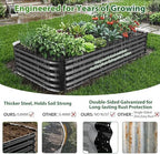 16.5" Deep Raised Garden Bed 4x4 ft for Vegetables, Herbs & Flowers - Image 4