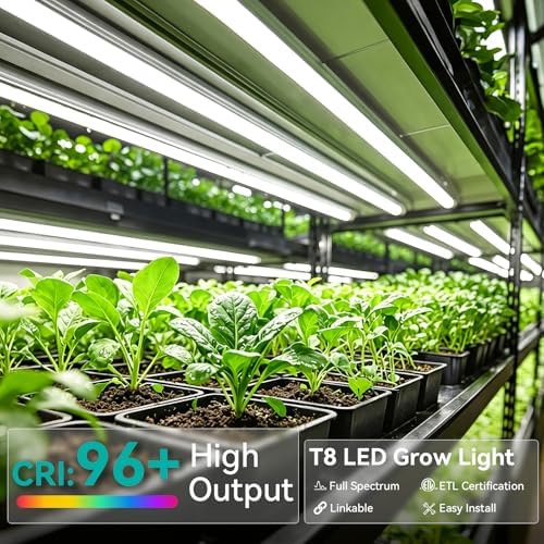 JESLED 3FT Grow Lights, 5000K Full Spectrum Sunlight White, V-Shaped Beam - Image 3