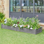 Yaheetech Raised Garden Bed Wooden Planter Box for Vegetables/Flowers, Gray - Image 7