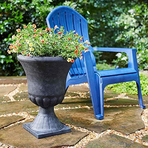 Southern Patio Winston Resin Urn Planter, Weathered Black, 21 in, 2-Pack - Image 7