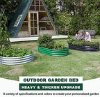 Land Guard 2Pcs Galvanized Steel Raised Garden Bed,8 x 4 x 1 ft Large Metal Raised Planter Beds, Aluminum Raised Garden Bed for Vegetables, 8 x 4 x 1ft(2pcs) - Image 2