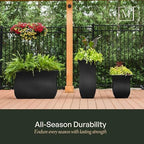 Mayne Valencia 30-Inch Tall Planter – Weather-Resistant Planter for Flowers – Durable Indoor/Outdoor Design for Patio, Porch, or Entryway - Image 3