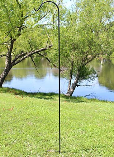 Ashman Black Shepherd Hook 92 Inch, 1/2-Inch Thick, Solid Metal Single Piece Hook, Super Strong, Rust Resistant, Hanging Plant Baskets, Wind Chimes, Lanterns, Heavy Bird Feeders & More (Pack of 1) - Image 5