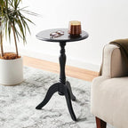 Decor Therapy Simplify Pedestal Accent Table, Aged Cherry 15" x 15" x 24" - Image 2