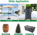 AMAGABELI GARDEN & HOME 16" Metal Plant Caddy Heavy Duty Rolling Plant Stand with Wheels Iron Potted Round Flower Pot Rack on Roller Dolly Holder Mover Indoor Outdoor Planter Trolley Casters Brakes - Image 6