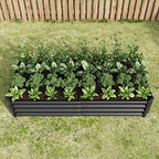 Metal Raised Garden Bed for Outdoor Vegetable & Flower Gardening: 7.6x3.7ft Large Galvanized Steel Planter Box, Easy Assembly Deep Root Garden Beds for Backyard, Patio (Black with 6x3x1ft) - Image 3