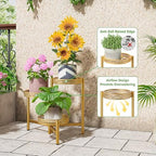 Metal Plant Stand Indoor Outdoor, 3 Tier Corner Plant Shelf for Multiple Plants, Gold Tiered Plant Stand, Heavy Duty Flower Holder, Folding Tall Rack for Garden Patio Balcony - GoldWave - Image 4