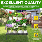 3 Tier Metal Plant Stand, Ladder Flower Pot Holder Plant Stands - Image 4