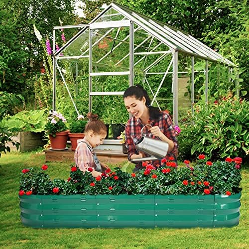 GADI Raised Garden Bed Kit for Vegetables Flower Galvanized Metal Planter Boxs Designed for Easy DIY and Cleaning Not Twist Or Rot (Green) - Image 2