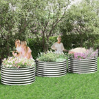 5 Pack 3x3FT Round Corrugated Galvanized Steel Raised Garden Bed Outdoor, Metal Above Ground Garden Bed for Vegetables and Flowers, Raised Beds for Gardening-3x3FTx10Inch - Image 7