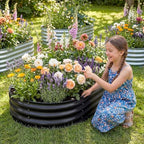 Land Guard Galvanized Raised Garden Bed Kit, Galvanized Planter Raised Garden Boxes Outdoor, Oval Large Metal Raised Garden Beds for Vegetables(Grey)4×2×1ft(1pcs) - Image 6