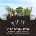 Land Guard 2Pcs Galvanized Raised Garden Bed Kit, Galvanized Planter Oval Large Metal Raised Garden Boxes Outdoor for Vegetables… - Image 4