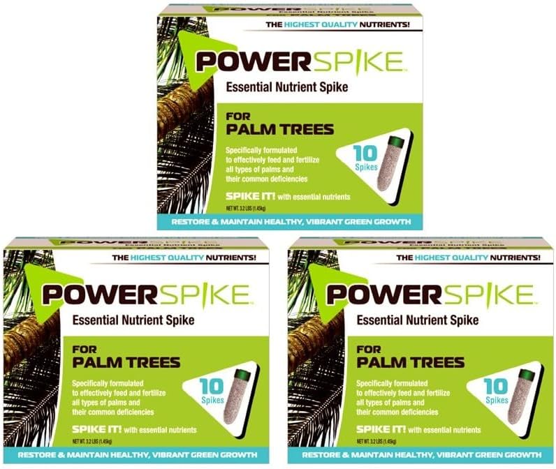 for Palm Trees, Palm Tree Fertilizer Spike. Nutrient Spike formulated to Feed and fertilize All Types of Palm Trees and Address Common Deficiencies. Triple Pack (30 Spikes) 9.6 LBS by Unknown
