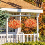 AGIRL 2 Set Fall Artificial Hanging Flowers with Baskets for Outdoors - Image 6