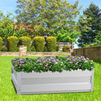 Galvanized Raised Garden Beds for Vegetables Large Metal Planter Box Steel Kit Flower Herb,3 * 3 * 1 FT,Silver - Image 6