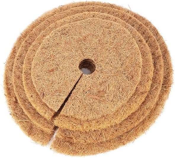 Coconut Mulch Mats, Coconut Fiber Tree Mulch Mat Round Cover Multiple Sizes Pack of 10 for Flowers and Plants(25cm) by Unknown