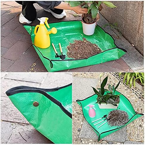 2Pcs Plant Repotting Mat for Indoor Gardening Plant Transplanting Mat Repotting Mat Kit for Watering Succulent Plants Transplanting Potting Mat Waterproof Folding (Size : 100 * 100cm) - Image 4