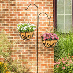 Kingbuy Metal Hanging Basket for Plant Planter with Coconut Fiber Liner Chain Wire Holder 12 Inch Flower Pot Indoor Outdoor Patio Lawn Garden Decor, Butterfly Pattern, 2 Pack - Image 2