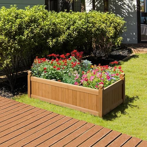 Yaheetech 46" Wooden Raised Garden Bed Rectangular Planter Box, 1pcs - Image 2