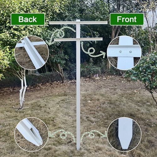 Grape Vine Trellis 7ft Tall 3pcs Set for Raspberry and Grape Plants, Heavy Duty, Easy to Install Vineyard Trellis, Fiberglass Rust-Proof, (84inch 3Trellises) - Image 6