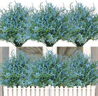 RECUTMS Blue Outdoor Artificial Flowers UV Resistant Fake Outdoor Plants by RECUTMS